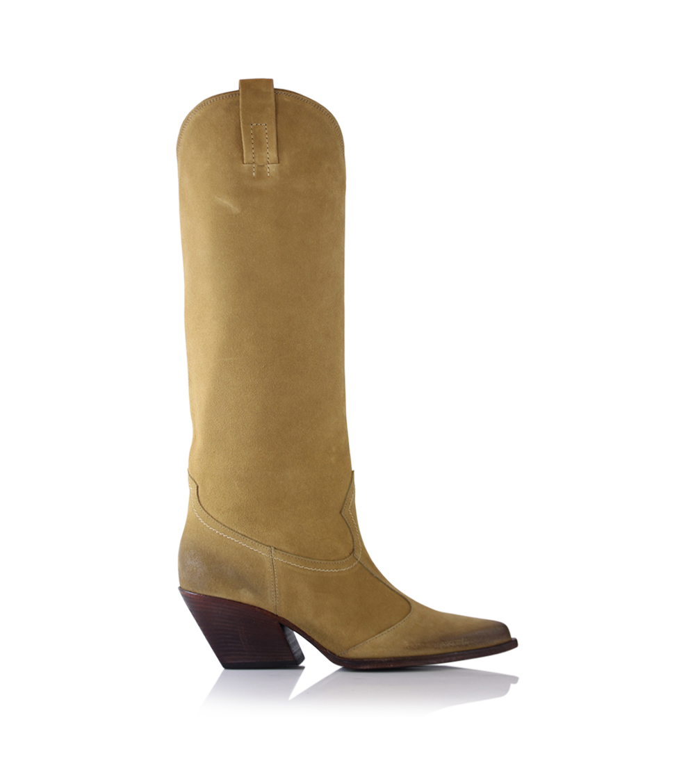 Dee cowboy boots, light brown suede