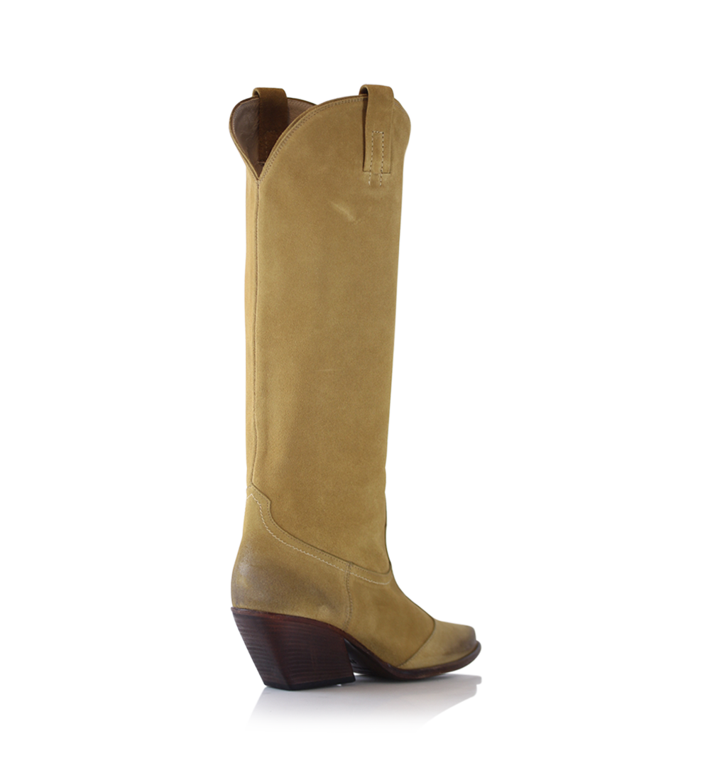 Dee cowboy boots, light brown suede