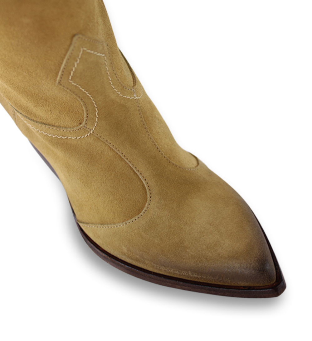 Dee cowboy boots, light brown suede