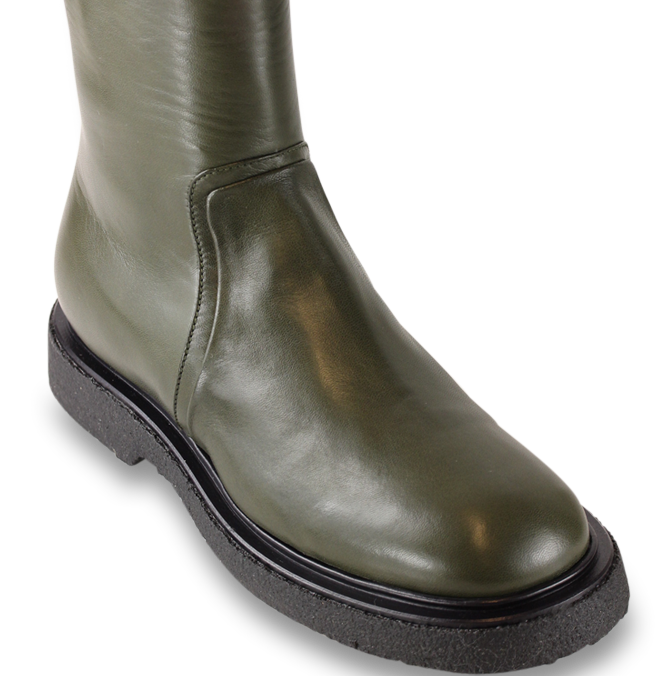 Edith boots, olive leather