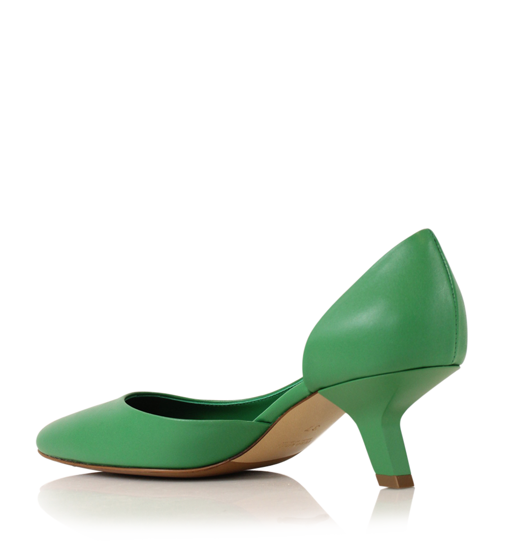Ellen 55 pumps, green leather