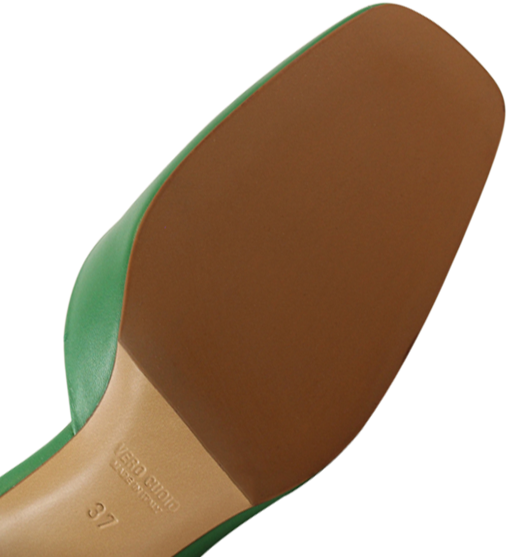 Ellen 55 pumps, green leather