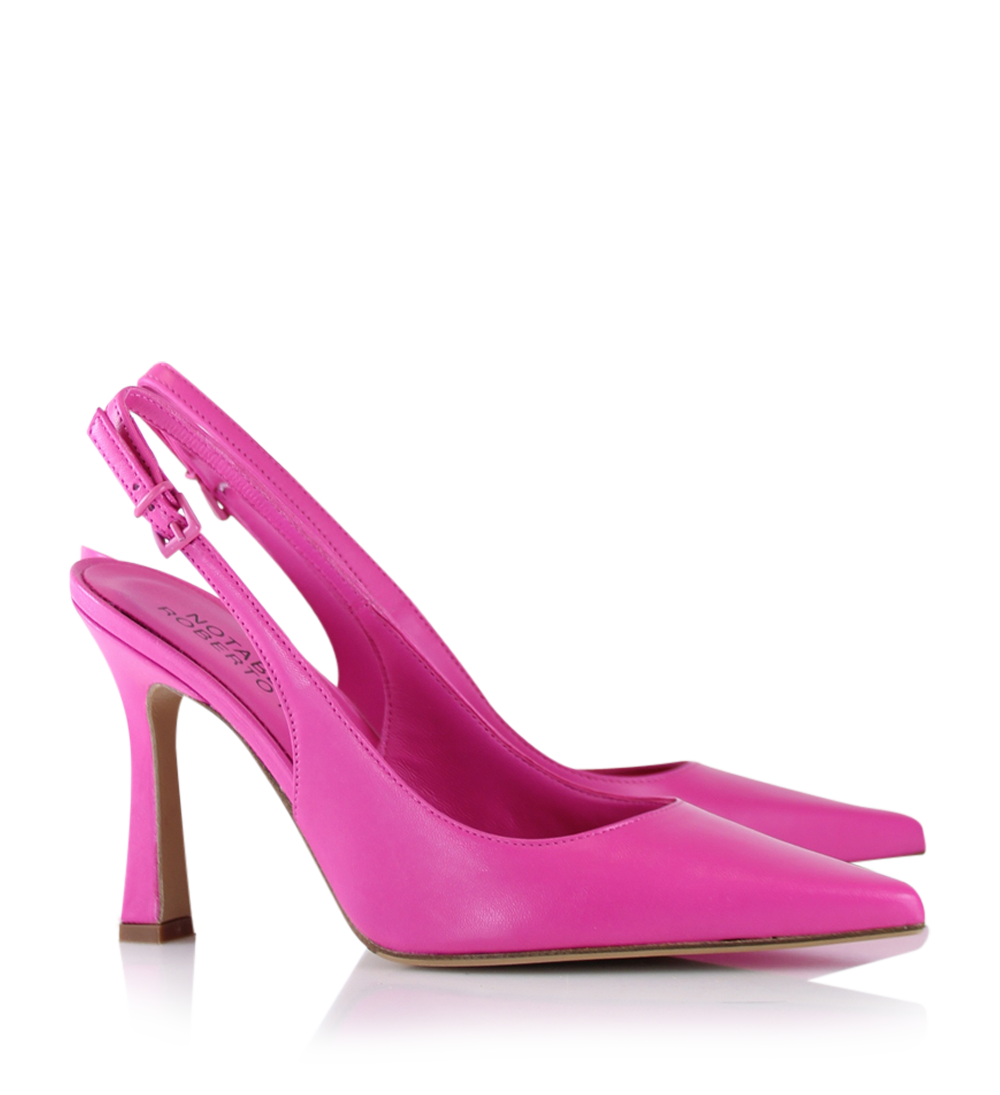Emilia 90 slingback stiletter, pink læder