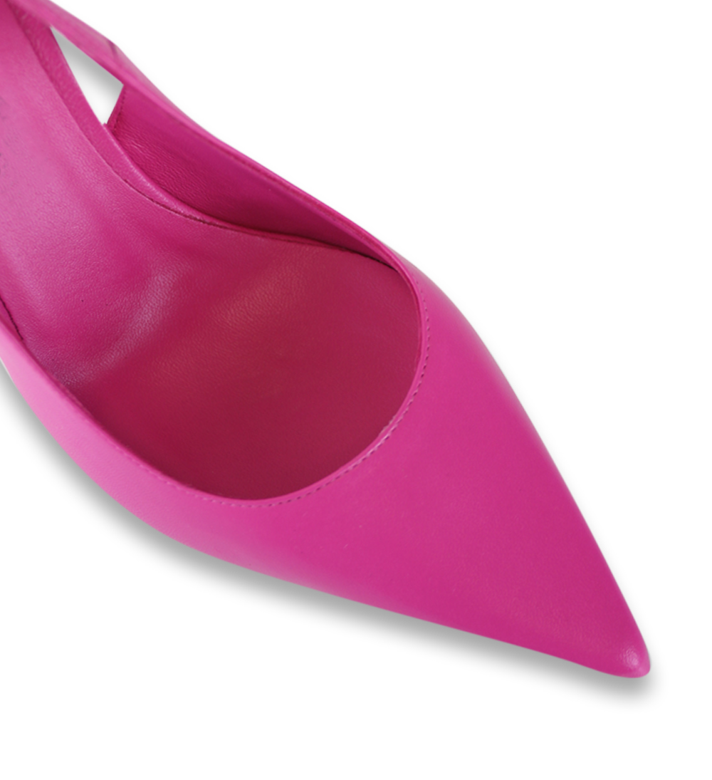 Emilia 90 slingback stiletter, pink læder