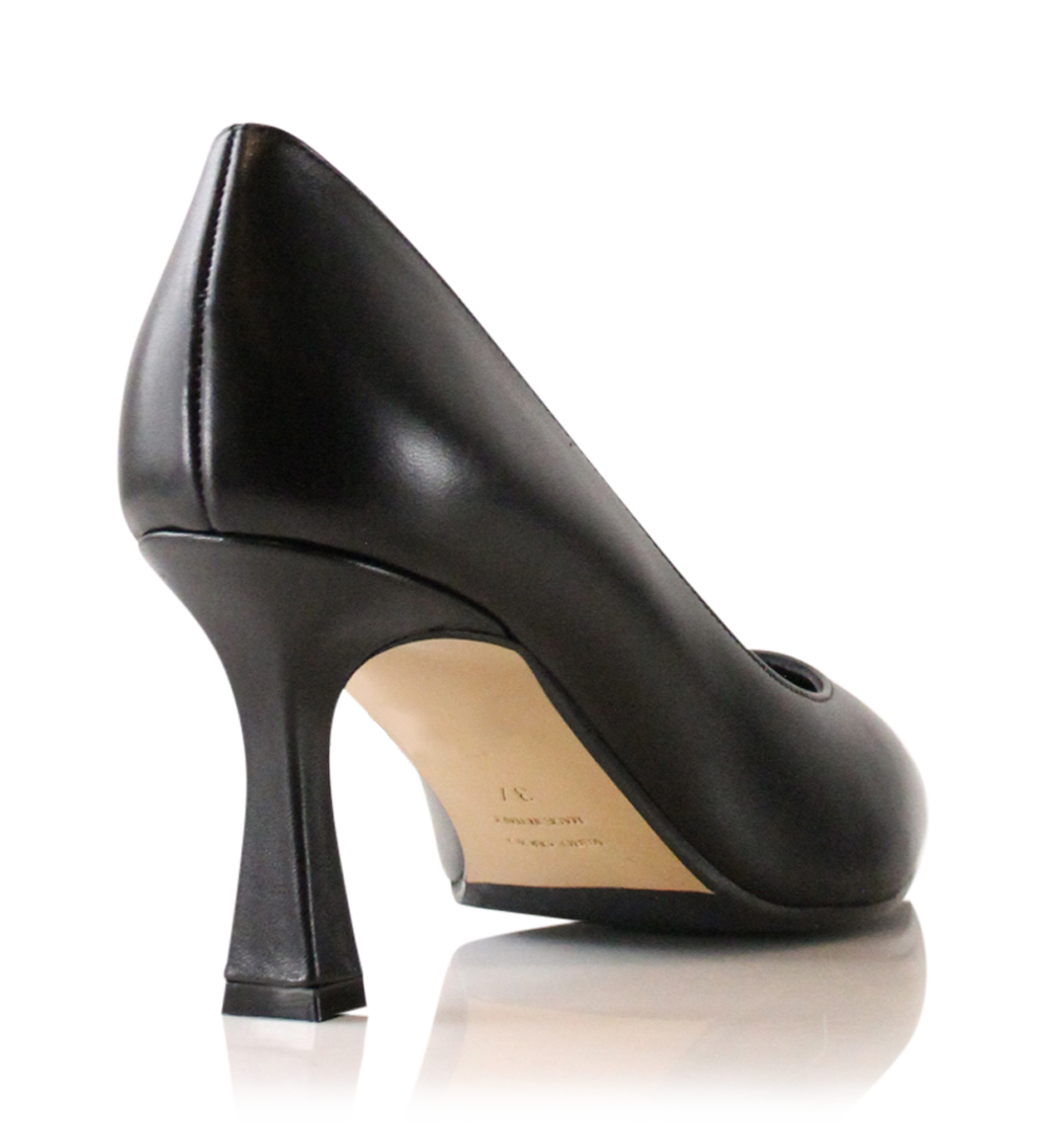 Emily 70 stiletter, sort læder