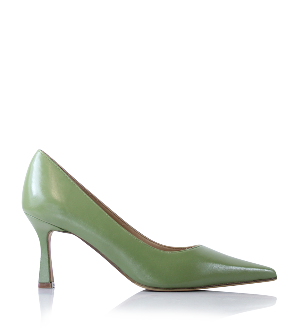Emily 70 stilettos, sage leather