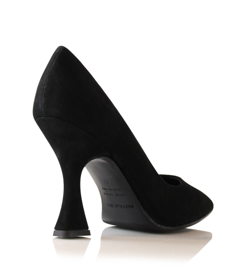 Emme 95 stiletter, sort ruskind