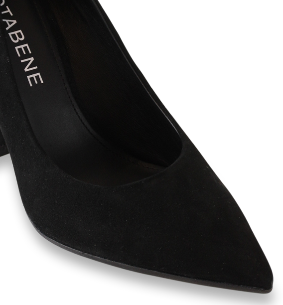 Emme 95 stiletter, sort ruskind