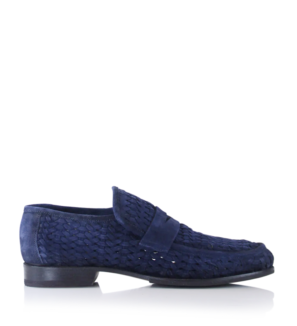 Enrico loafers, blue suede