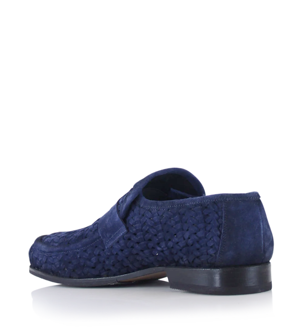 Enrico loafers, blå ruskind