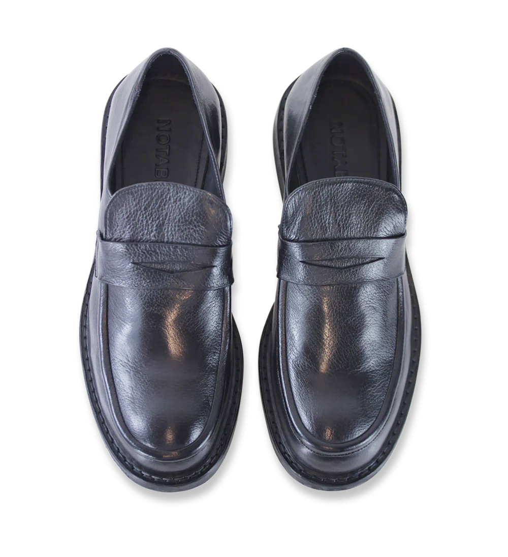 Filippo loafers, sort læder