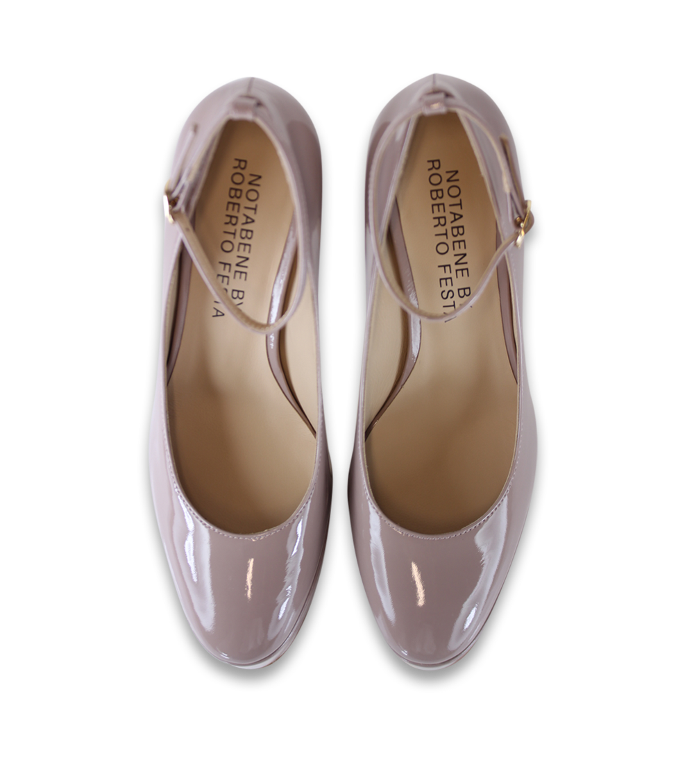Franca 100 pumps, nude patent