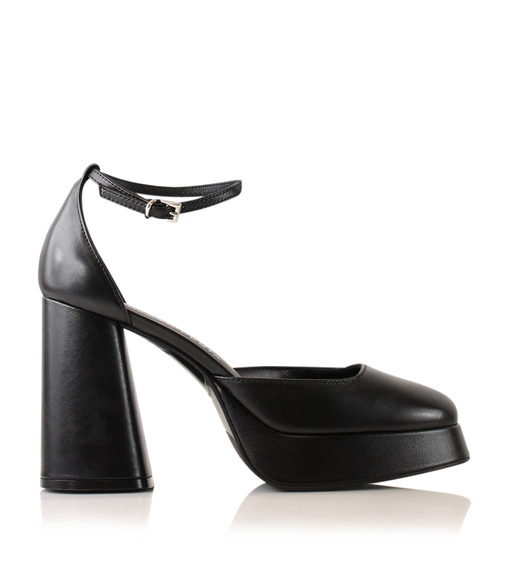 hedi 100 pumps, black leather