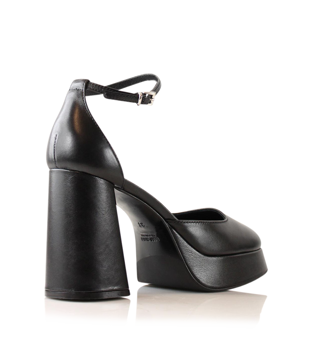 hedi 100 pumps, black leather