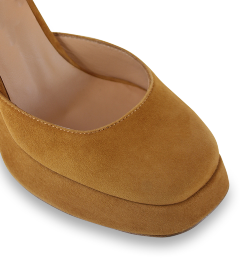 Hedi 100 pumps, brown suede