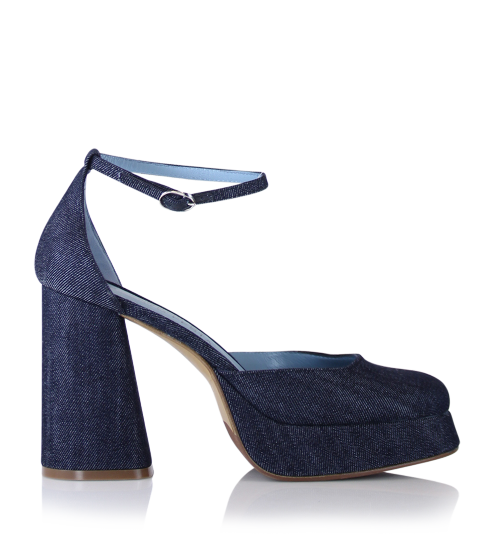 Hedi 100 pumps, denim