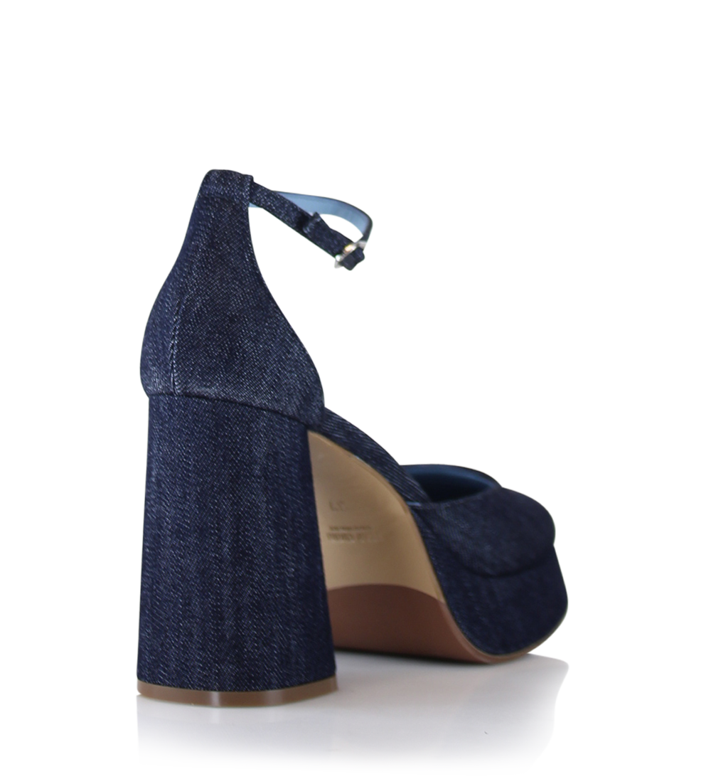 Hedi 100 pumps, denim