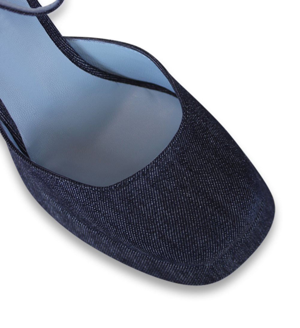 Hedi 100 pumps, denim