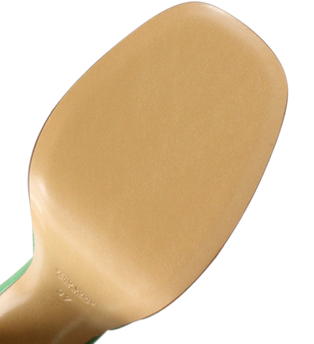 Hedi 100 pumps, green leather