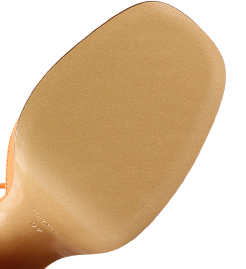 Hedi 100 pumps, orange leather