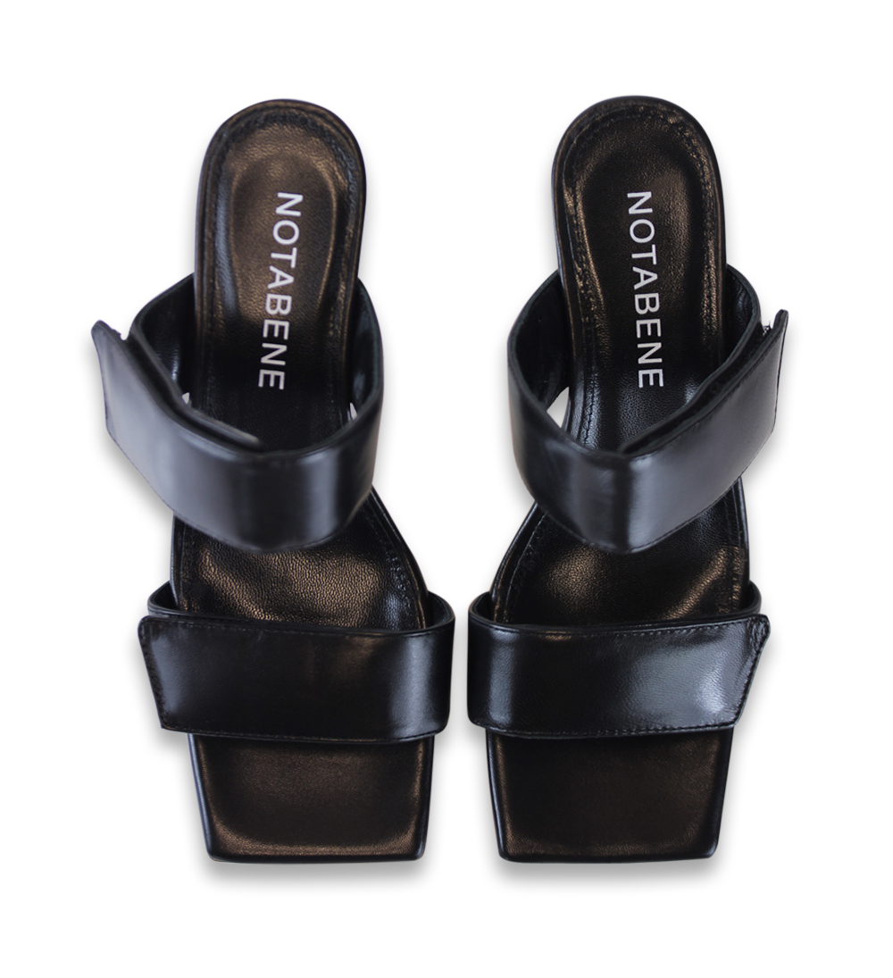 Ilina 70 sandals, black leather