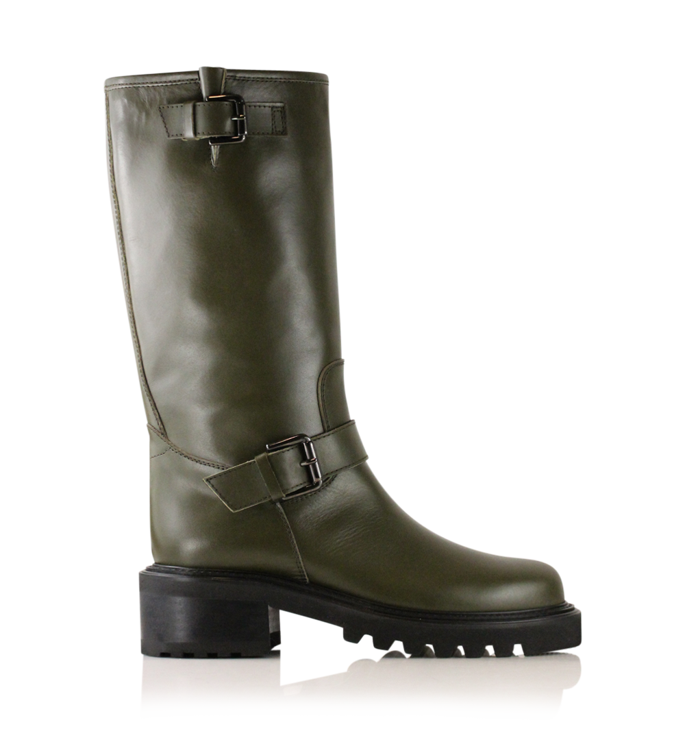 Lina boots, olive leather