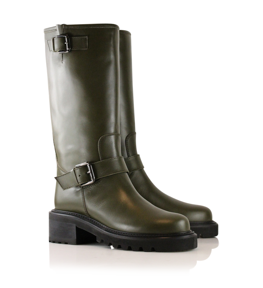 Lina boots, olive leather