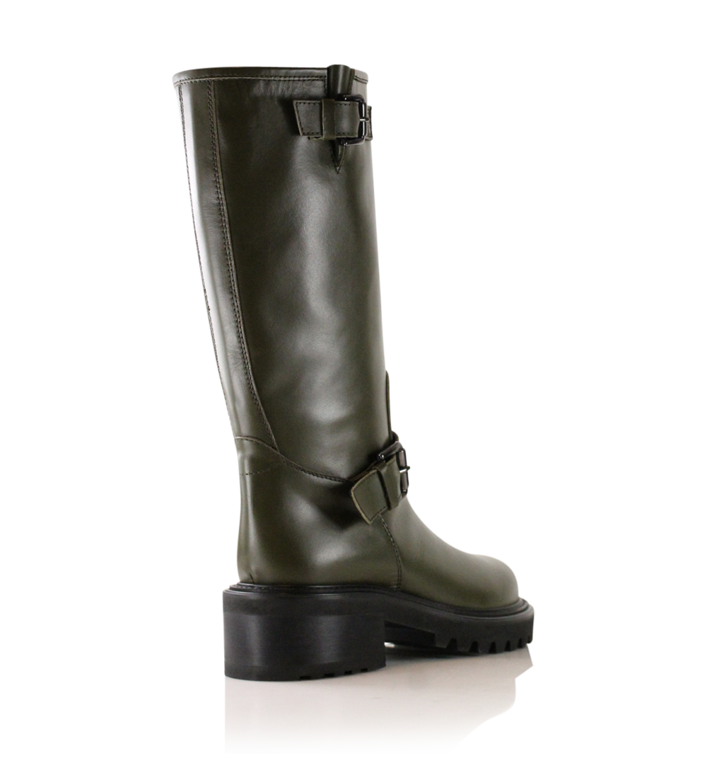 Lina støvler, olive læder