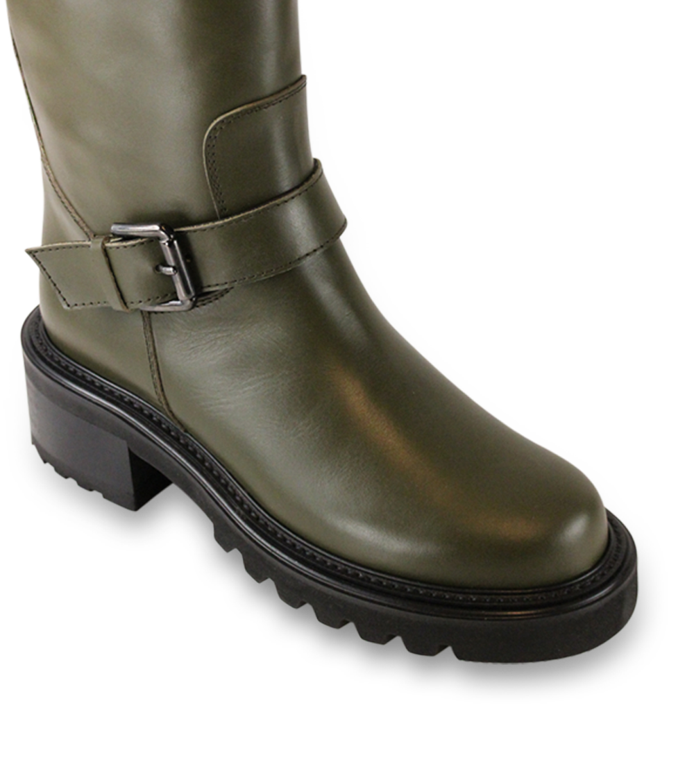 Lina støvler, olive læder