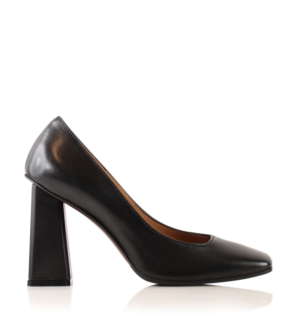 Line 90 stilettos, black leather