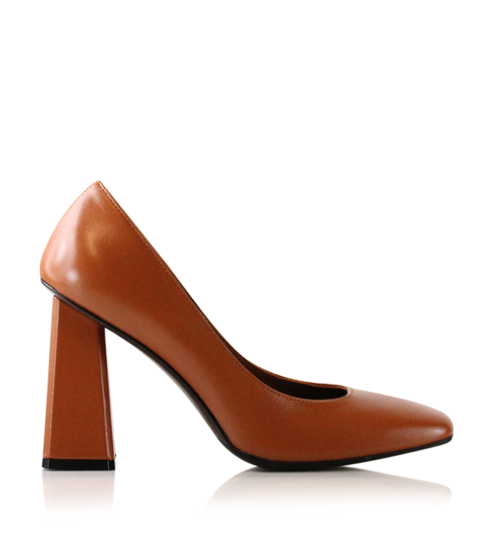 Line 90 stilettos, tan leather