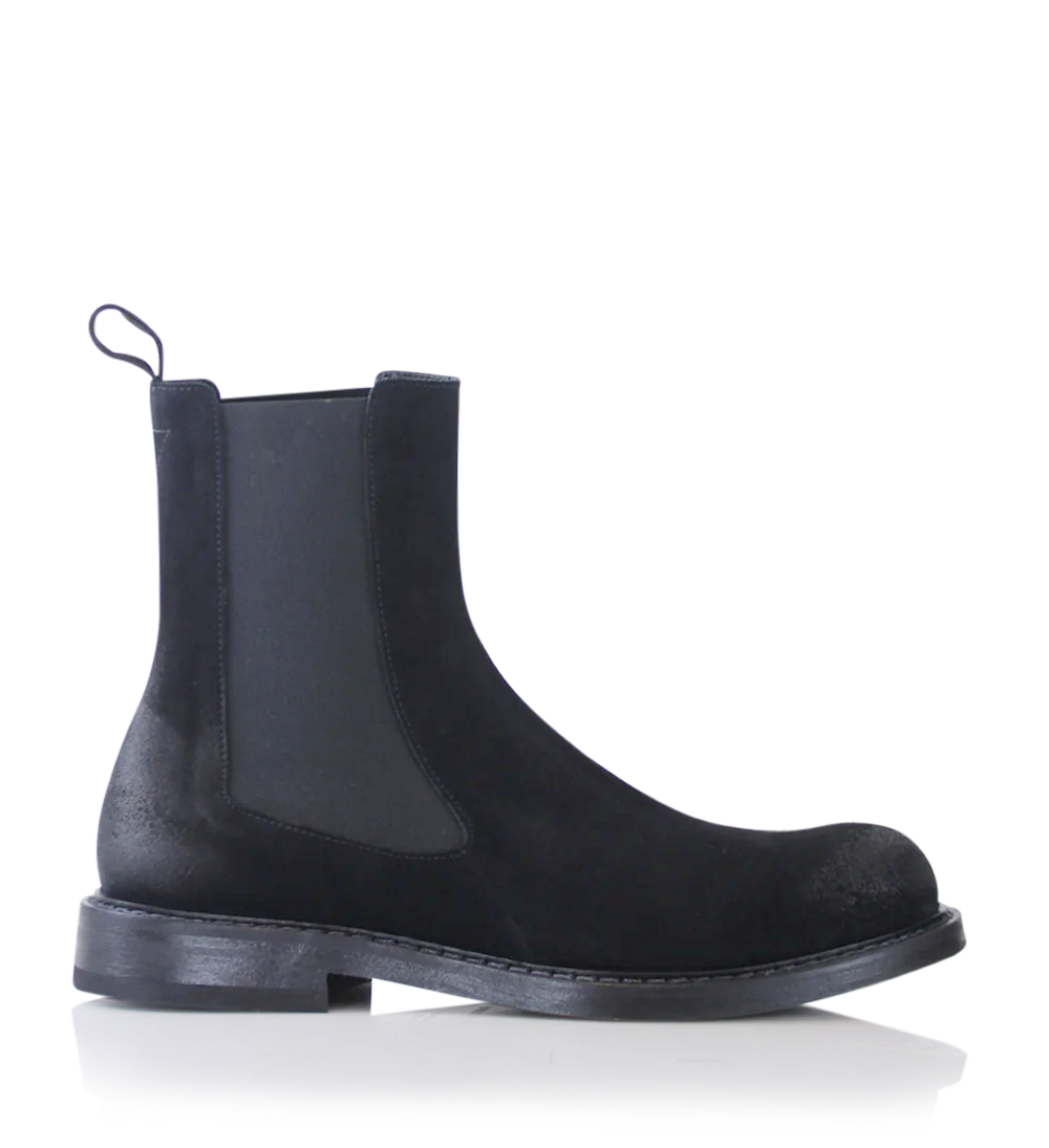 Manual Chelsea Boots, Black Suede