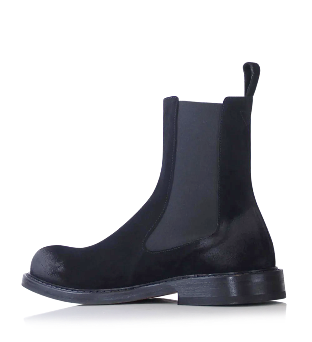 Manual Chelsea Boots, Black Suede