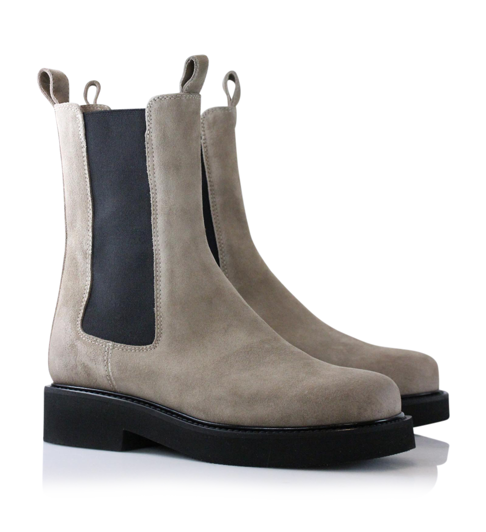 Nadia chelsea boots, grey suede