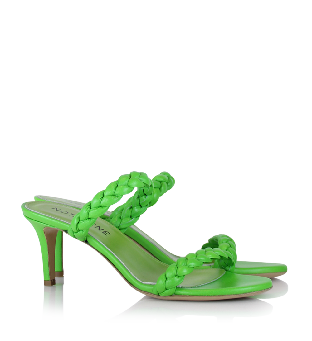 Ortensia 60 sandals, green leather