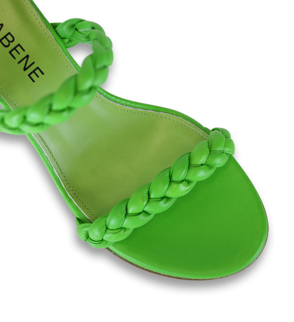 Ortensia 60 sandals, green leather