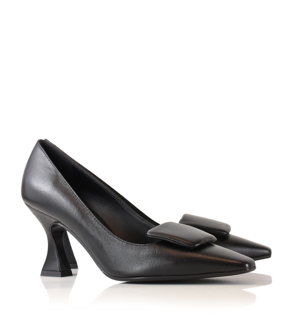 Pernille 70 stilettos, black leather