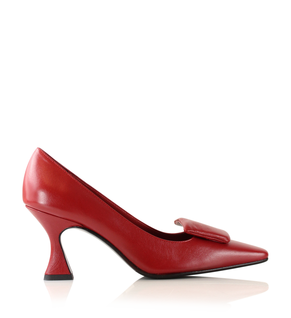 Pernille 70 stilettos, red leather