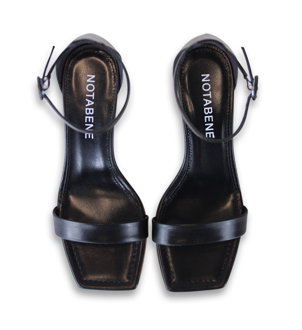 Rina 60 sandals, black leather