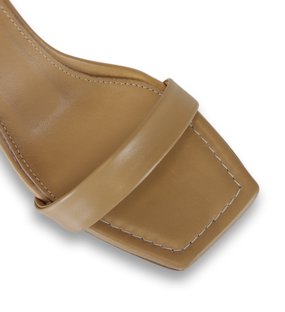 Rina 60 sandals, nude leather