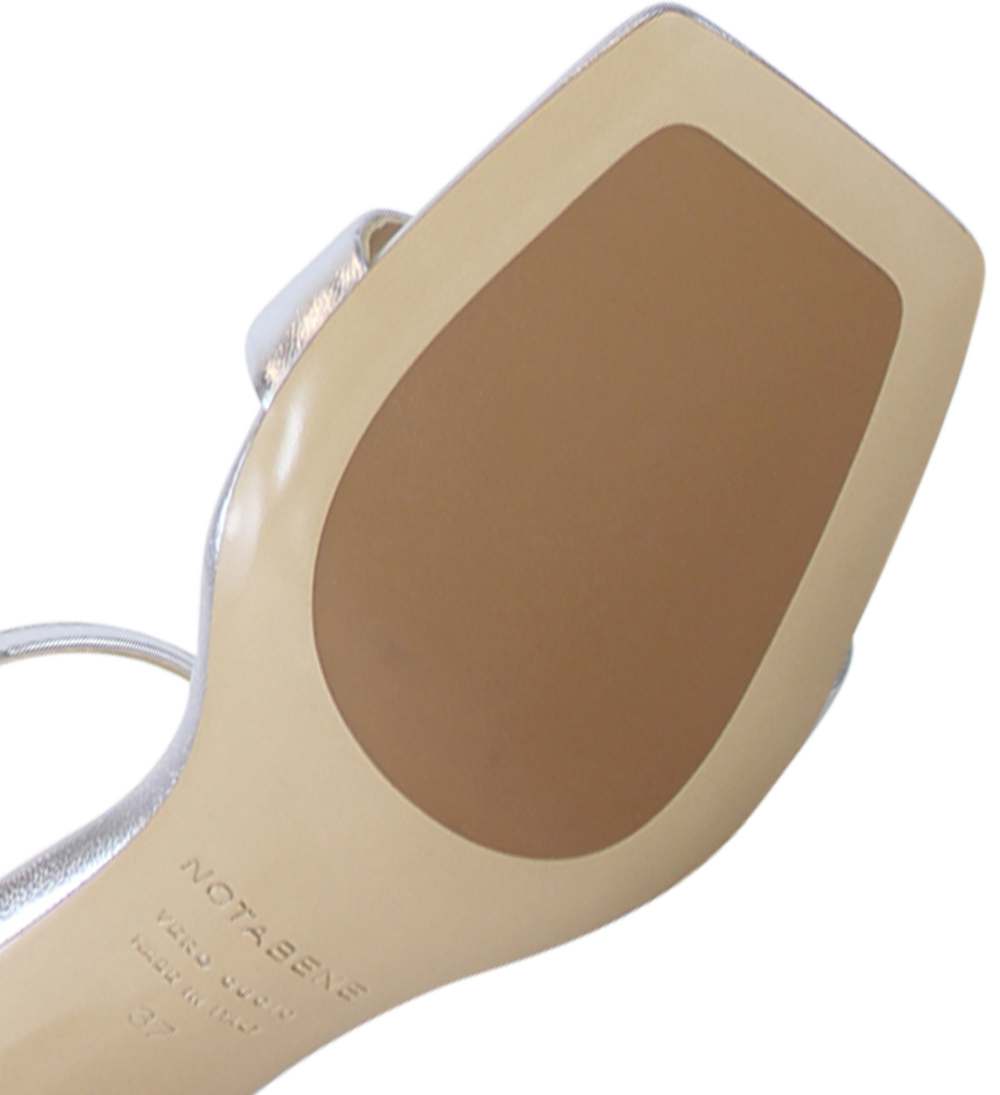 Rina 60 sandaler, sølv læder