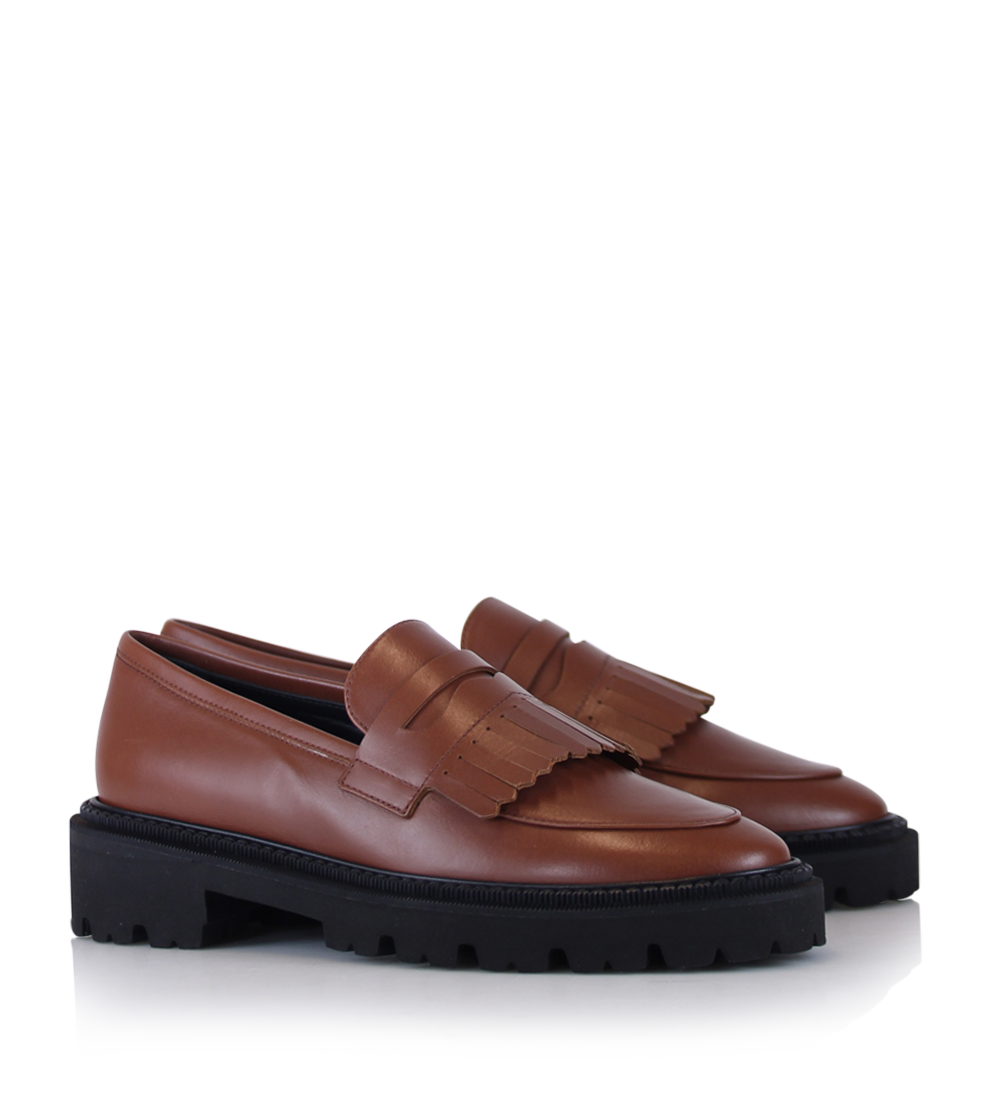 Tereza loafers, brown leather