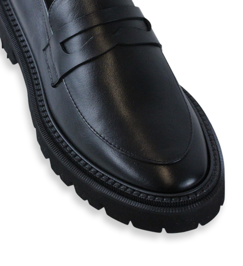 Tilde loafers, sort læder