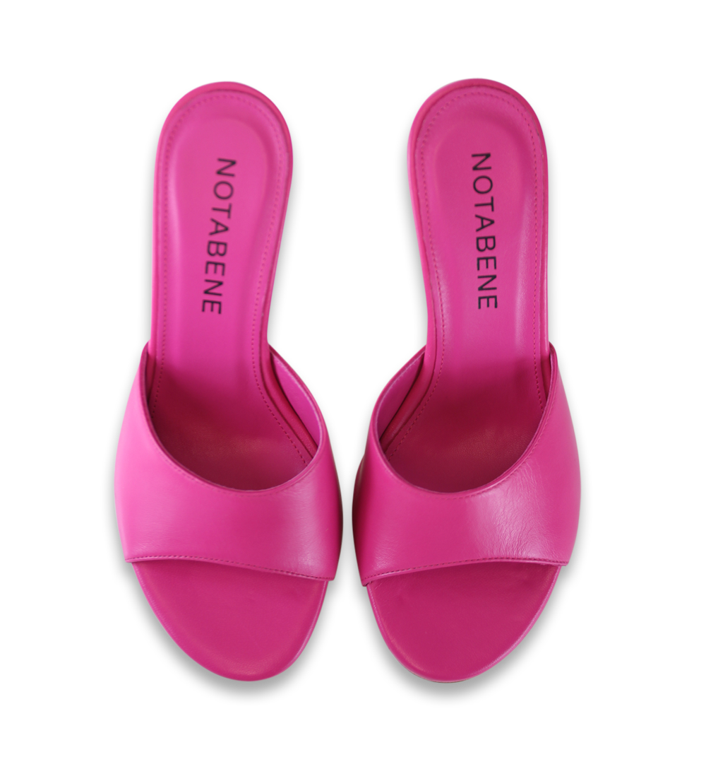 Viola 80 sandaler, pink læder