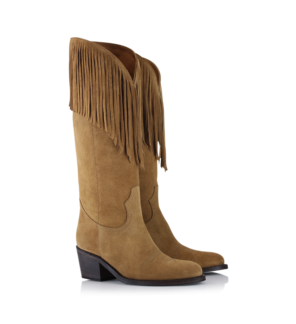 Wynonna cowboy boots, brown suede