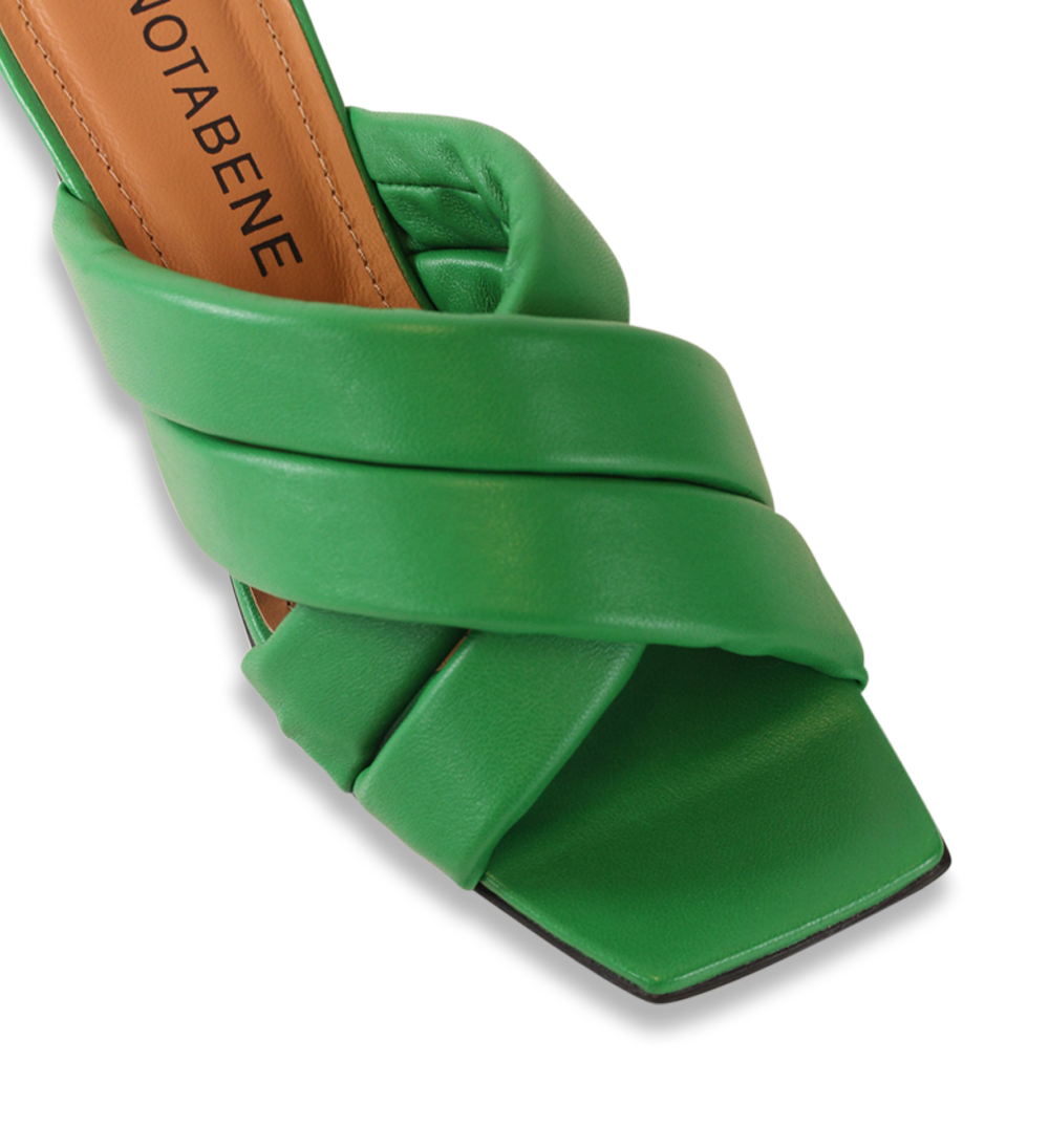 Molly 50 sandals, green leather
