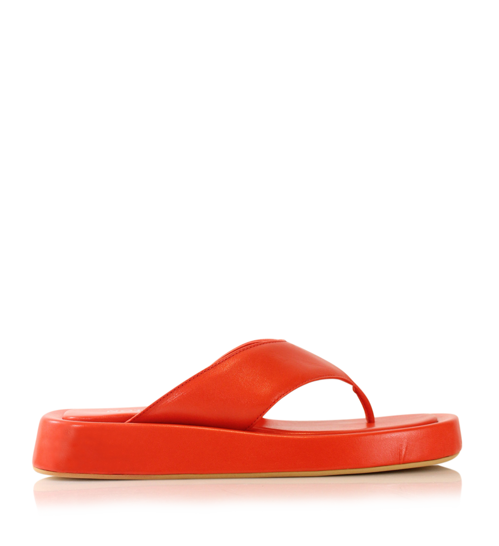 Stina sandals, orange leather