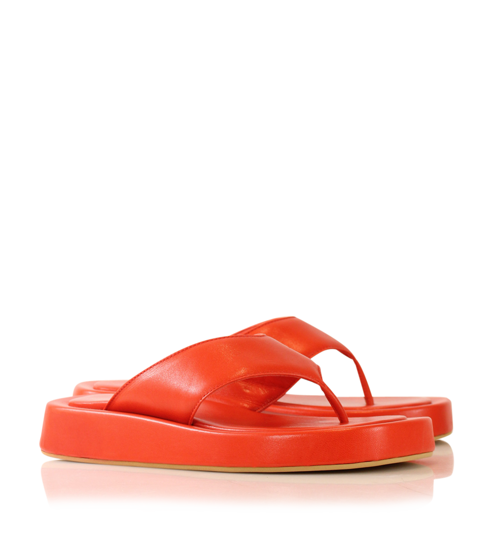 Stina sandals, orange leather