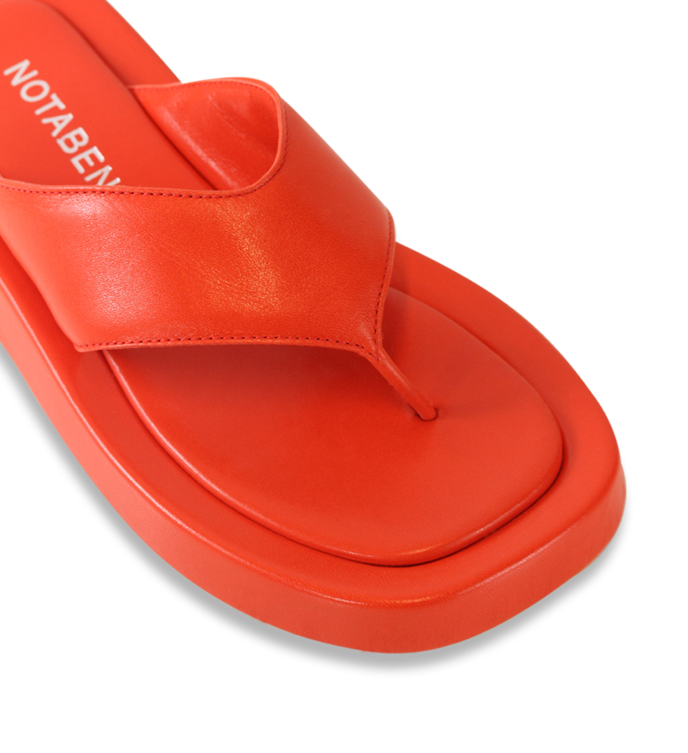 Stina sandals, orange leather