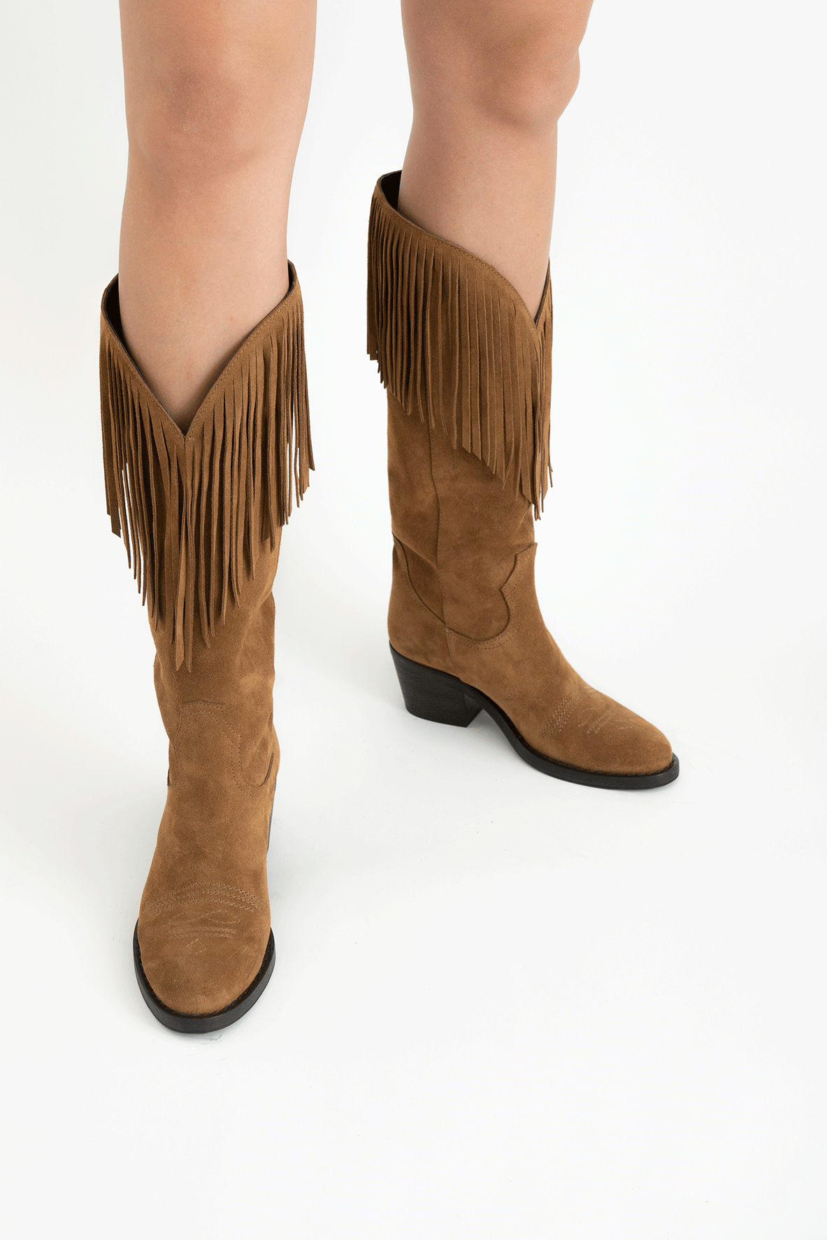 Wynonna cowboy boots, brown suede